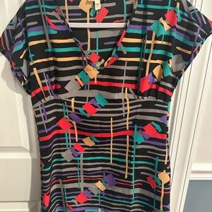 Silence + Noise Multicolor Geometric Tunic